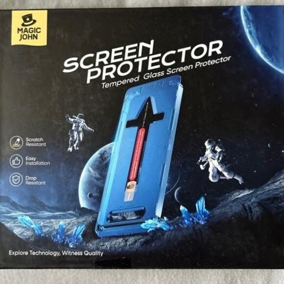 MAGIC JOHN 2 Pack Clear Tempered Glass  Screen Protector iPhone 16 Pro Max - Picture 1 of 3